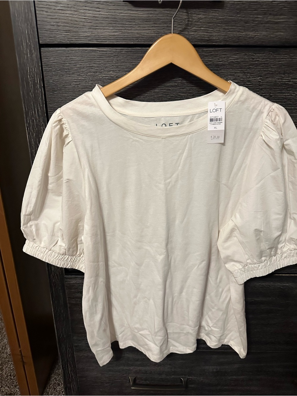 LOFT Cream Puff Sleeve Short Sleeve Tee